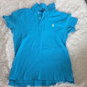 Ralph Lauren Kids Polo Shirt in Turquoise with Yellow Pony